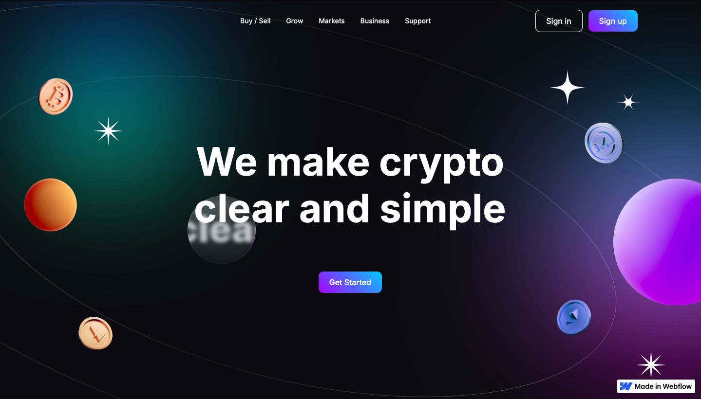 Screenshot of the project Cryptonium - Crypto Platform