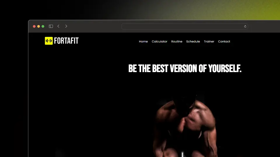 Screenshot of the project Fortafit - Be the best version of yourself.